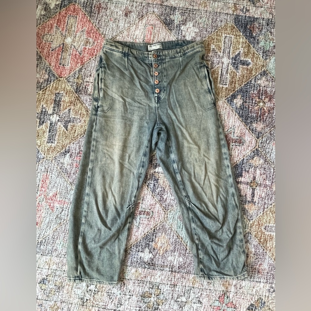 Free People We The Free Osaka Button Fly Slouchy Barrel Jeans 29